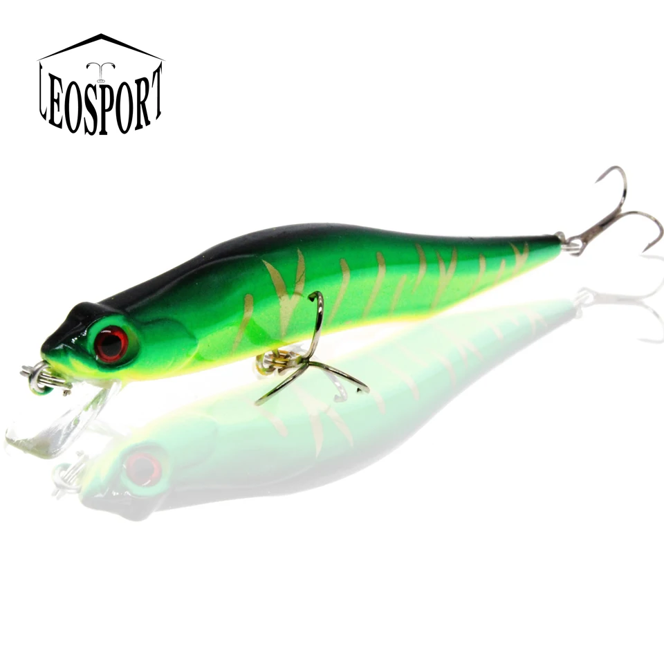 1 Uds 11,5 cm 10,7g Señuelos de pesca Minnow Wobbler cebos duros Crankbaits ABS señuelo Artificial para aparejos de pesca de Lucio - imagen 5