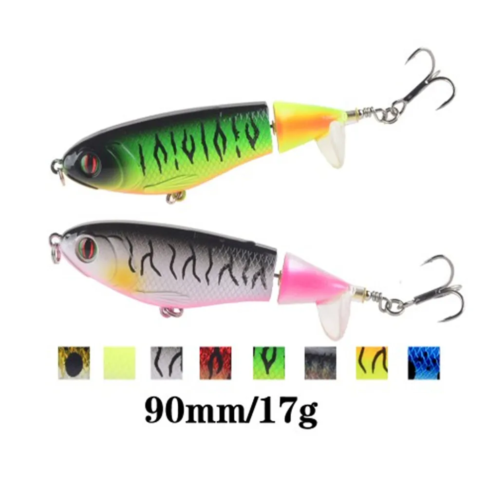 Señuelo de pesca de cola giratoria, 9cm, 17g, Whopper Plopper, pececillo, cebo duro Artificial, calidad superior, Crankbait, 1 ud. - imagen 3