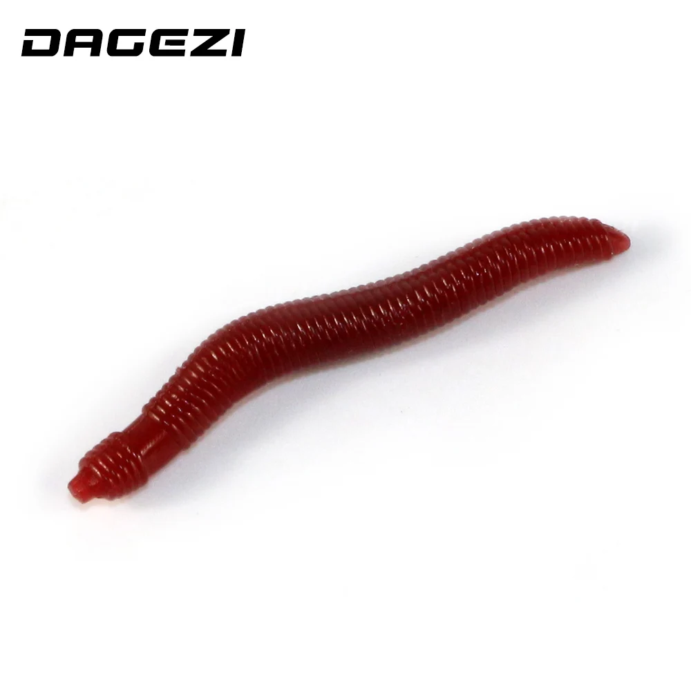 DAGEZI-SEÑUELOS DE gusano rojo olores, 4cm, cebo suave, conjunto de Señuelos de Pesca suave de carpa, aparejos de pesca artificiales 38 - imagen 3
