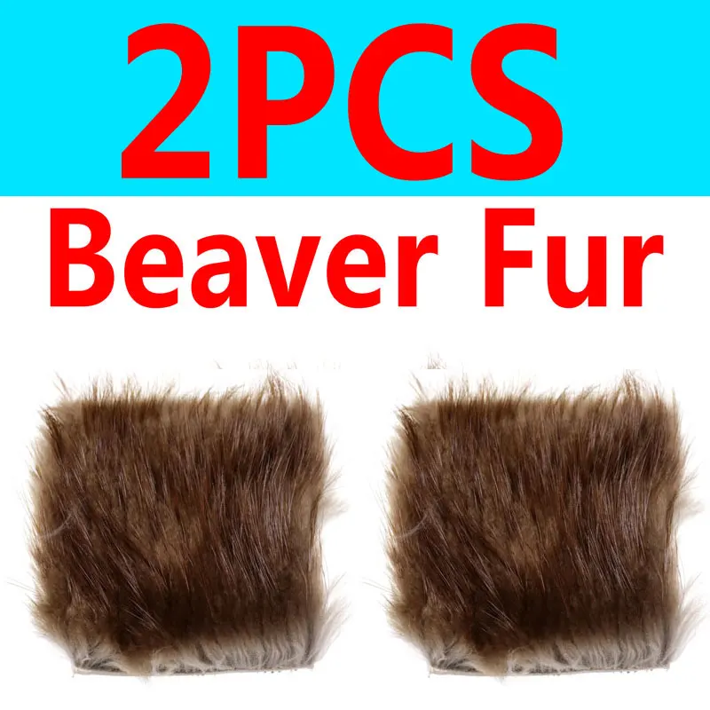 2PCS beaver fur