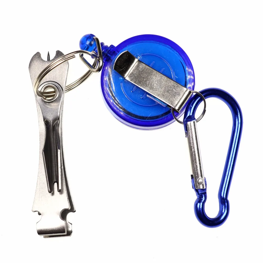 Bimoo-cortahilo de pesca con mosca de acero inoxidable, herramienta de anudado, limpiador de ojos con gancho, Extractor, líder, aparejos de pesca, 1 ud. - imagen 5