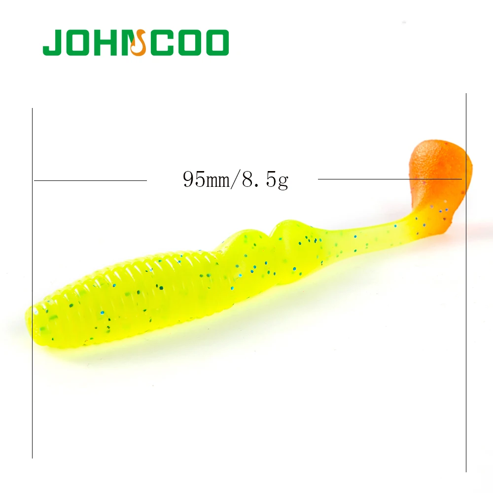 4 unids/lote cebo de pesca suave señuelo suave 95mm/8,5g Wobblers cebo de pesca Artificial larva señuelos calidad para pesca Johncoo - imagen 3