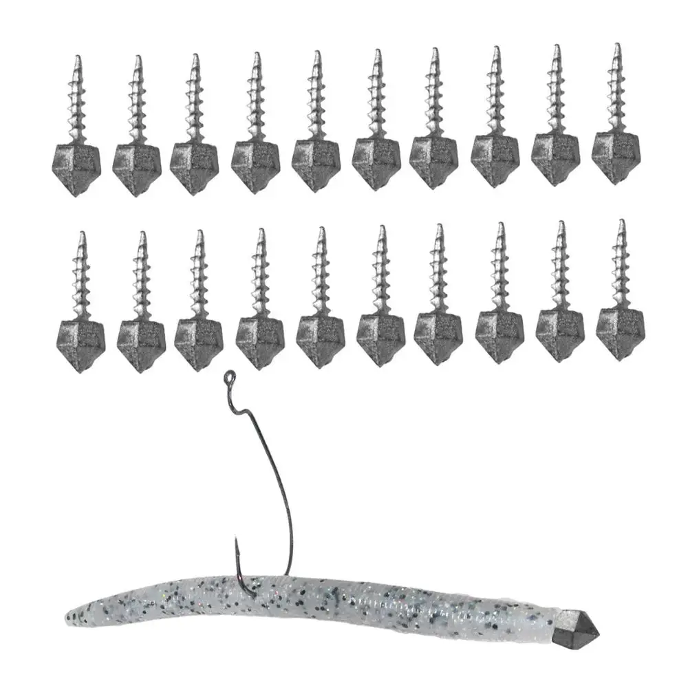20 piezas de peso de inserción de pesca, 1g, 1,5g, 3g, plomo, cebo suave, pesas de inserción, plomo de peso de pesca de agua dulce