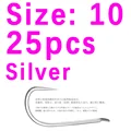 size 10 silver 25pcs