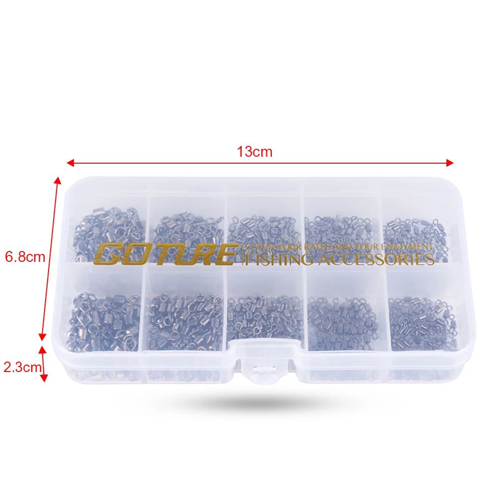 Goture-pivotes de pesca giratorios, accesorios de aparejos de pesca, 4 #6 #8 #10 #12 #, 500 unids/lote - imagen 5