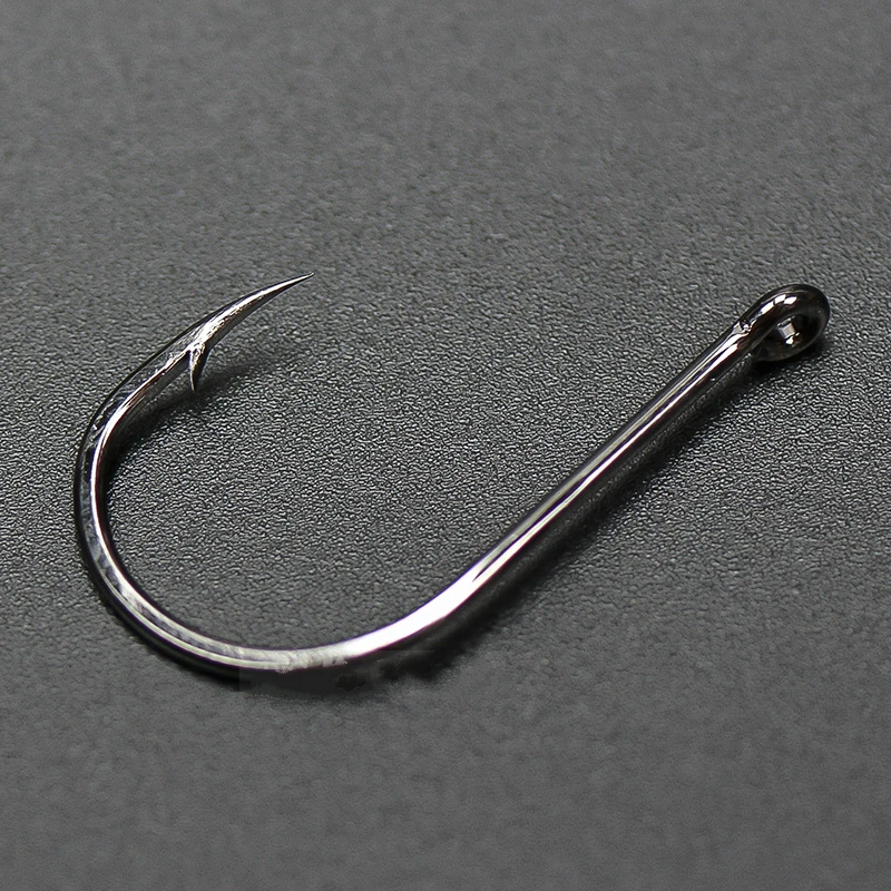 2 cajas/lote de anzuelos de pesca con púas de acero rico en carbono, anzuelos de pesca con púas fuertes y afilados con anillo, aparejos de pesca con gancho de boca torcida - imagen 3