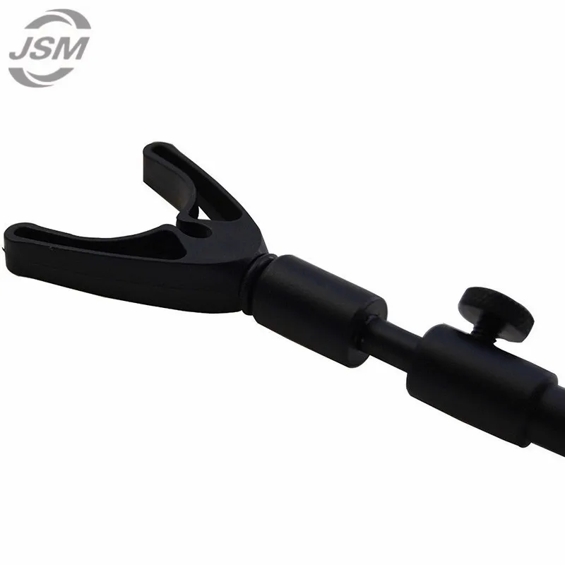 JSM-soporte de plástico negro para caña de pescar, accesorio de pesca telescópica con cabeza en U, con reposabrazos trasero, 4 Uds. - imagen 4