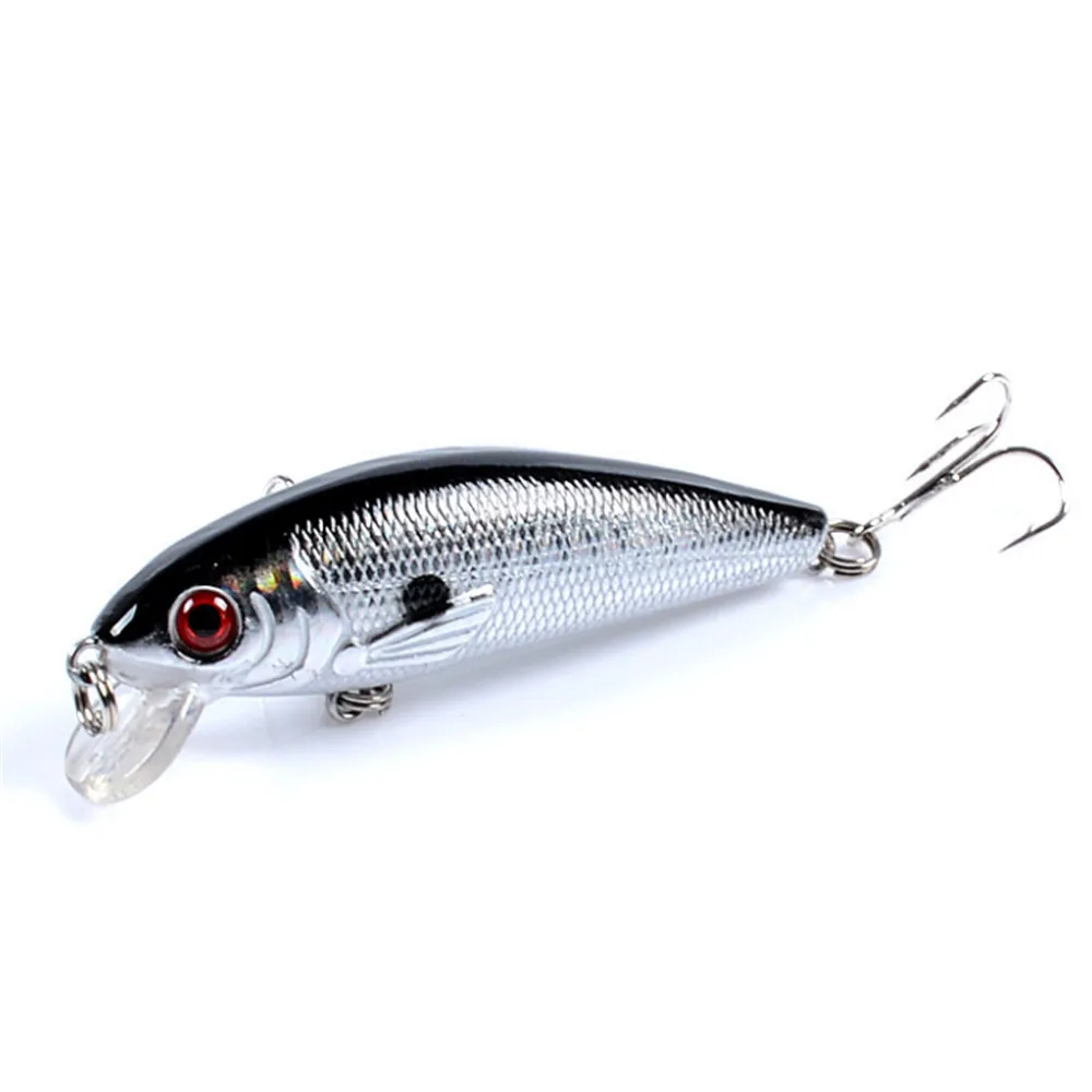 Señuelo de Pesca de pececillos, cebo Artificial duro, ojos 3D, 7,2 cm, 8,7g, Wobblers, Crankbait, cebos flotantes de plástico, 1 unidad