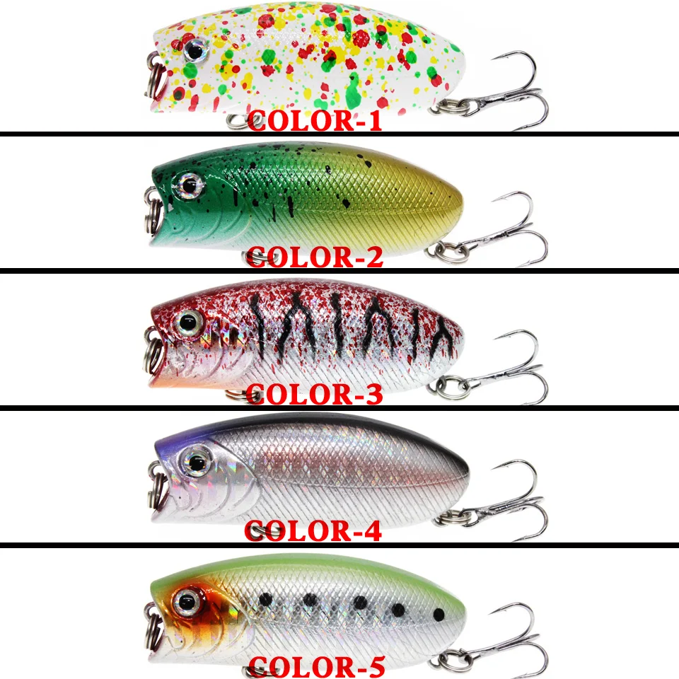 Señuelos de Pesca Wobblers Bait-Isca Trolling-Top Feather-Hooks Water-Bass New Popper Artificial - imagen 5