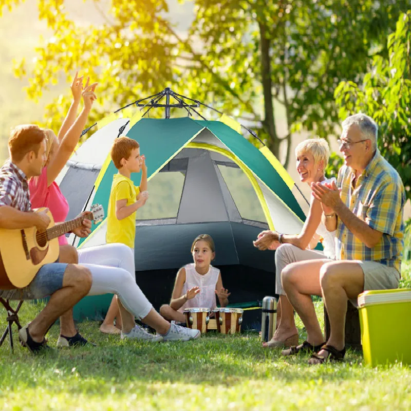 Tienda De campaña portátil para 3-4 personas, carpa De doble capa, configuración instantánea, Kamp Cadiri, para senderismo, viajes, Baraza De acampada - imagen 5