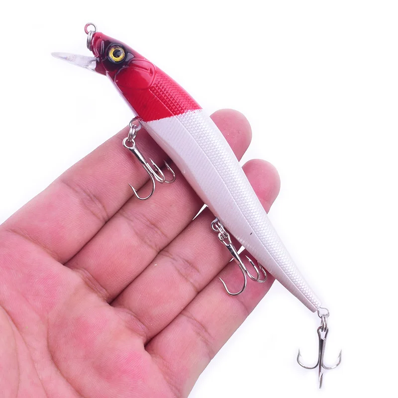 WDAIREN-señuelo duro de pesca láser Minnow, 11,5 cm, 13,5g, Wobblers japoneses, Crankbait, cebo de plástico Artificial con aparejos de gancho - imagen 5
