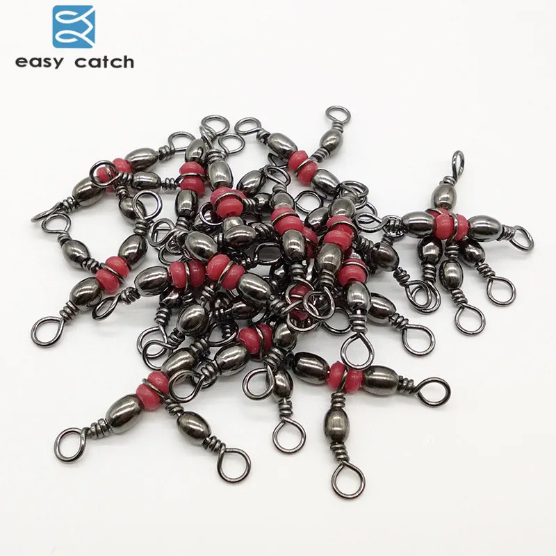 Gancho giratorio de pesca de latón, conector Triple con cuentas, fácil de atrapar, barril de 3 vías, 10 unidades - imagen 5