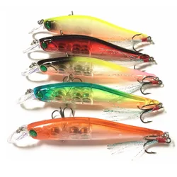 Señuelo de pesca Minnow cebo duro sonajeros bolas tiro largo señuelos artificiales 12g con pluma 1 pieza gran oferta