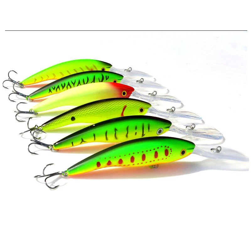 Señuelo de pececillo de pesca, tablero de lengua larga, 14g/13,5 cm, señuelo de plástico Artificial, cebo duro, 1 pieza en oferta - imagen 5