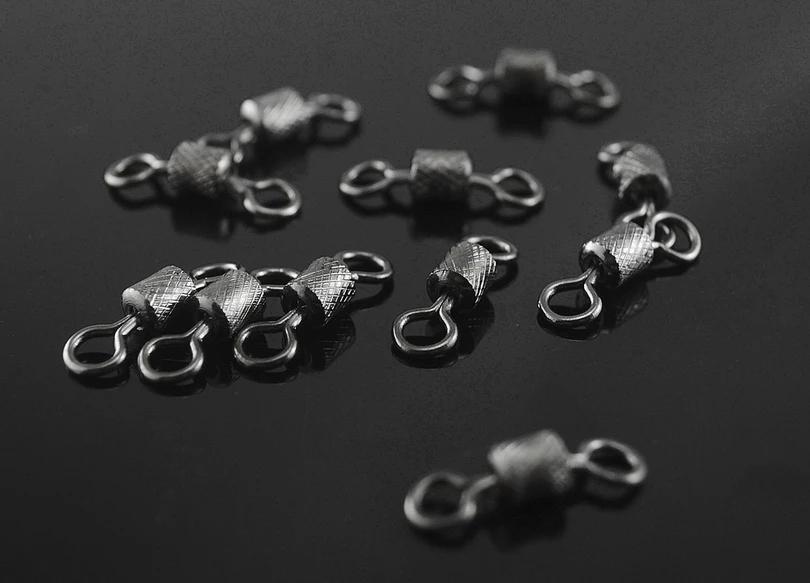 MNFT 30 Uds potencia de prueba 60KG conector giratorio anzuelo de pesca carpa barril de pesca giratorios accesorios de pesca de acero inoxidable - imagen 2