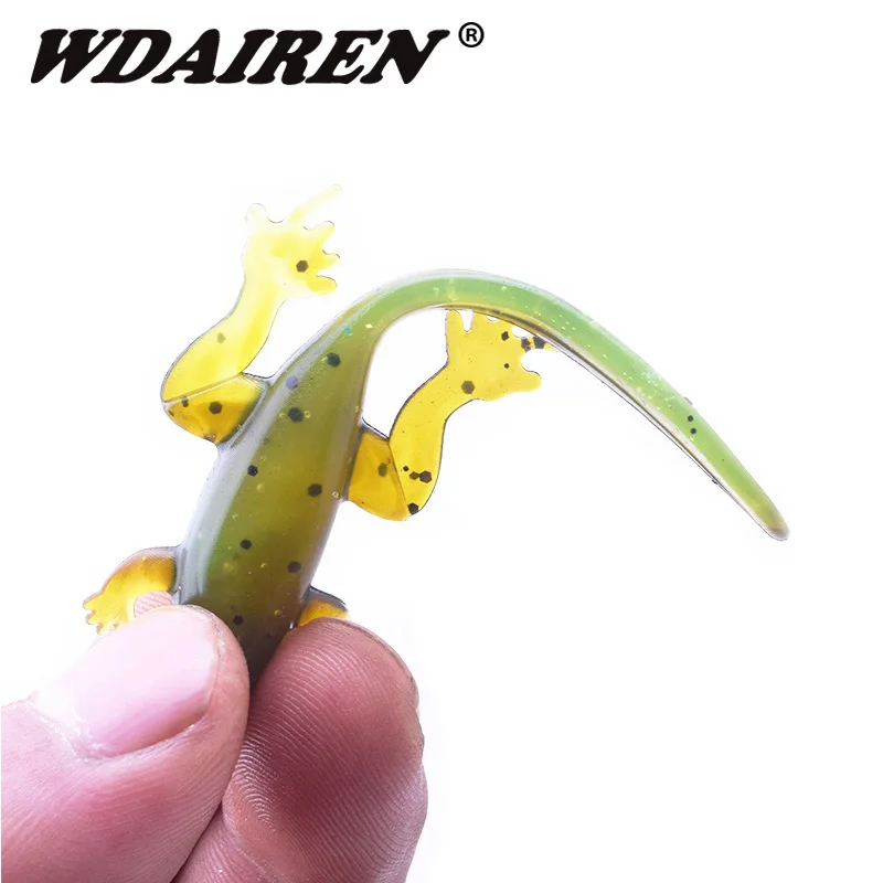 Señuelo de pesca de silicona Artificial, cebo de gusanos, plantilla suave, olor atractivo, cangrejo, lubina, accesorios de aparejos de pesca, 80mm, 3,5g, 6 unids/lote - imagen 5