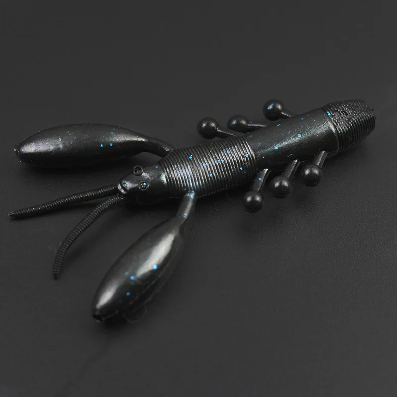 Señuelo de pesca artfiicial langosta cebo blando 8 cm/5,3g PVC vivo simulación vívida camarones lote 4 piezas venta - imagen 3