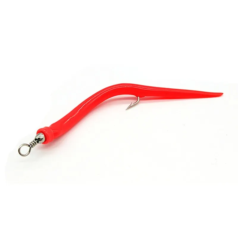 Señuelo de Pesca suave, anzuelo Artificial, anzuelo de anzuelo, tubo de Anguila, 65mm, 120mm, 140mm, 160mm - imagen 5