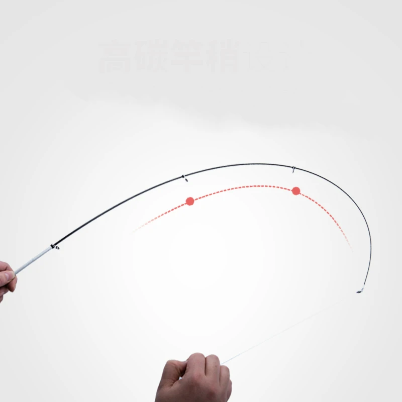 Caña de pescar ultraligera, accesorio de carbono, sección larga, telescópica, para mano y Mar - imagen 4