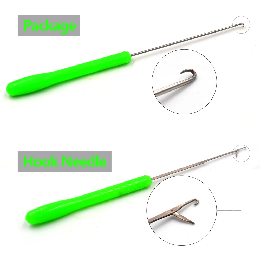 MNFT-Herramienta de aguja de cebo de pesca, tijeras extractoras de nudos en forma de T, juego de herramientas de nudo, 3 uds. - imagen 3