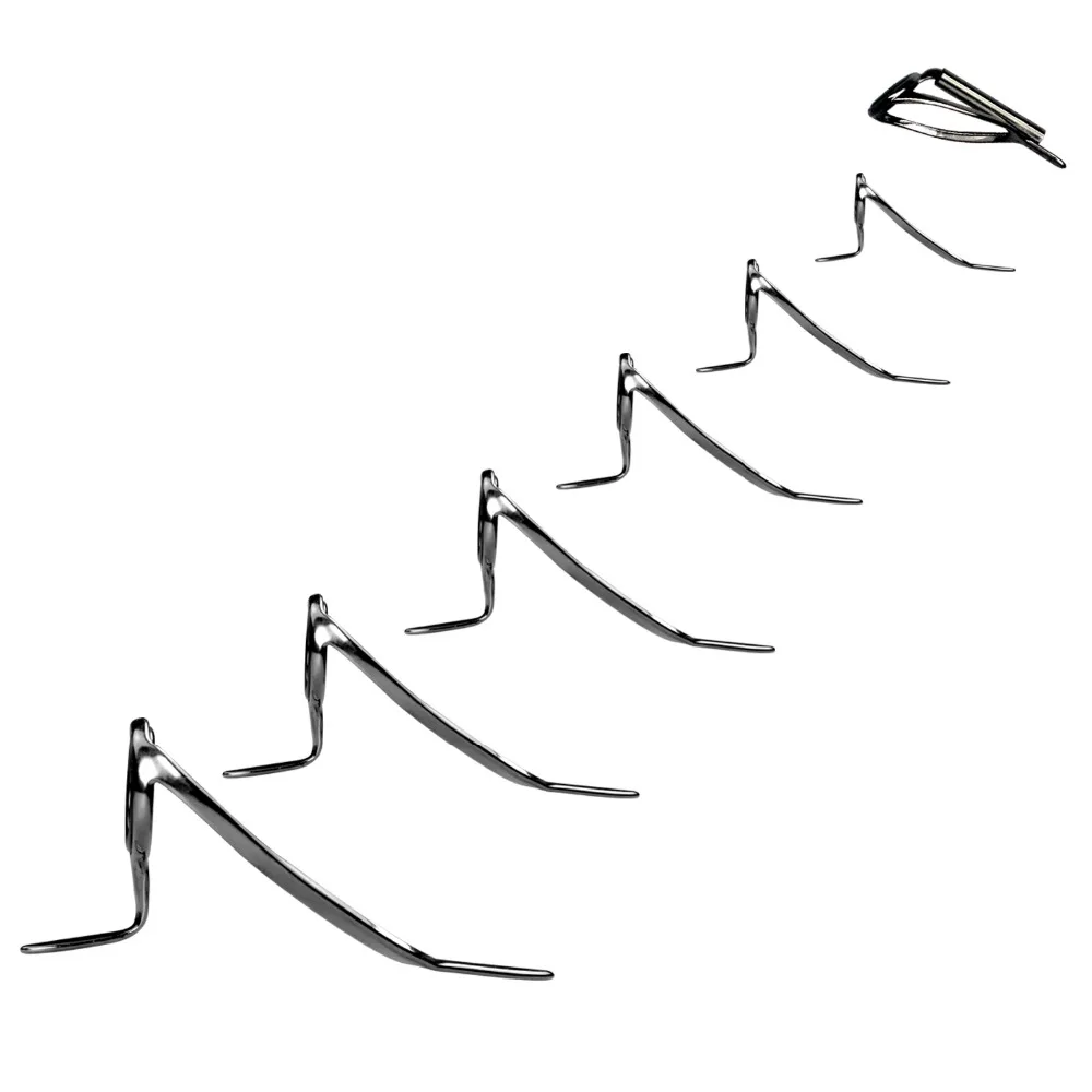 7 Uds guías de caña de pescar Kit de reparación de tapas de punta 2mm-14mm juego de reemplazo de guías de caña de pescar giratoria de acero inoxidable - imagen 4