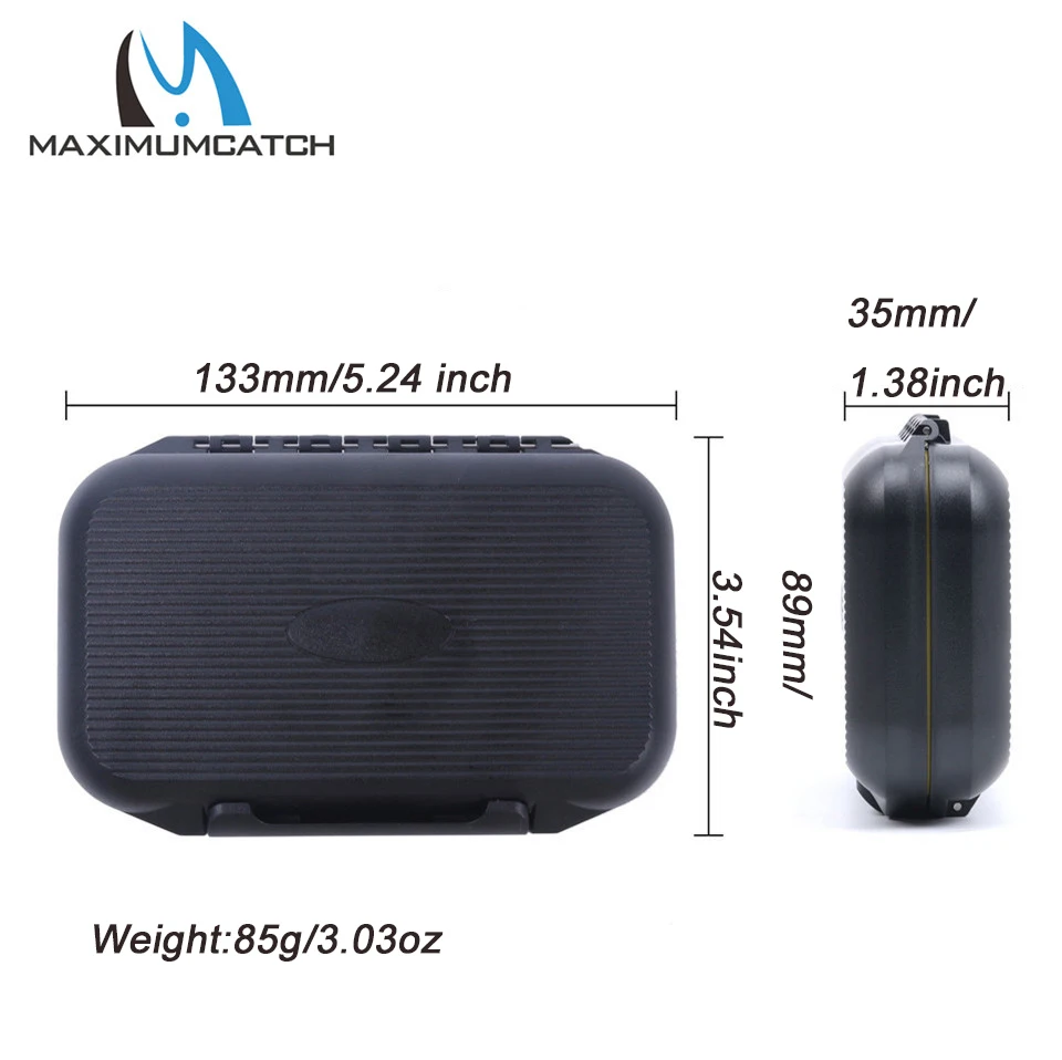 Maximumcatch-caja de plástico para pesca con mosca, Caja impermeable de espuma de fácil agarre y hendidura - imagen 3