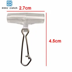 Plomada transparente deslizante con swivel para trenzado