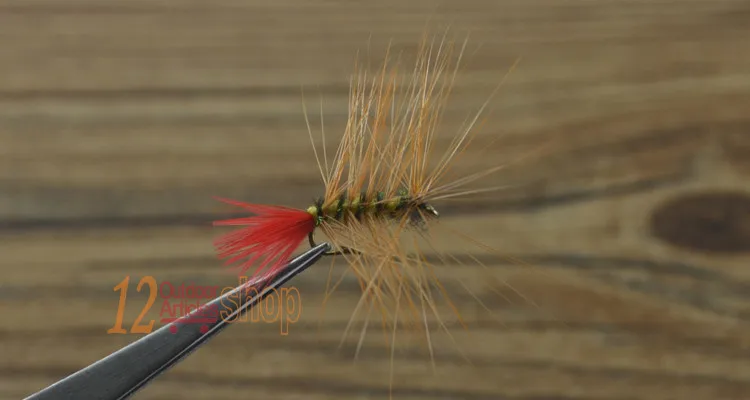 MNFT 10PCS 12 #   Marrón Emeger ninfa trucha moscas pesca con mosca señuelo Bugger gusano de lana mosca cebo caja bolsa paquete para opción - imagen 2