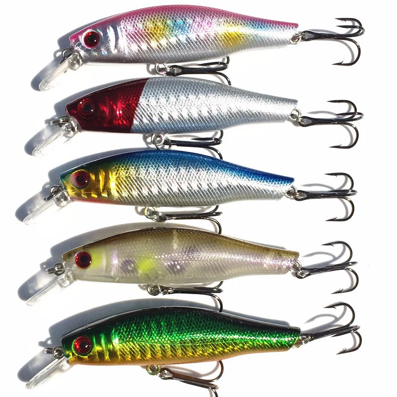 Señuelo de pececillo de pesca, cebo Artificial con manivela viva, 8cm, 8g, captura de peces, señuelos artificiales para buceo, 0,5-1,5 m, 1 pieza en oferta - imagen 2