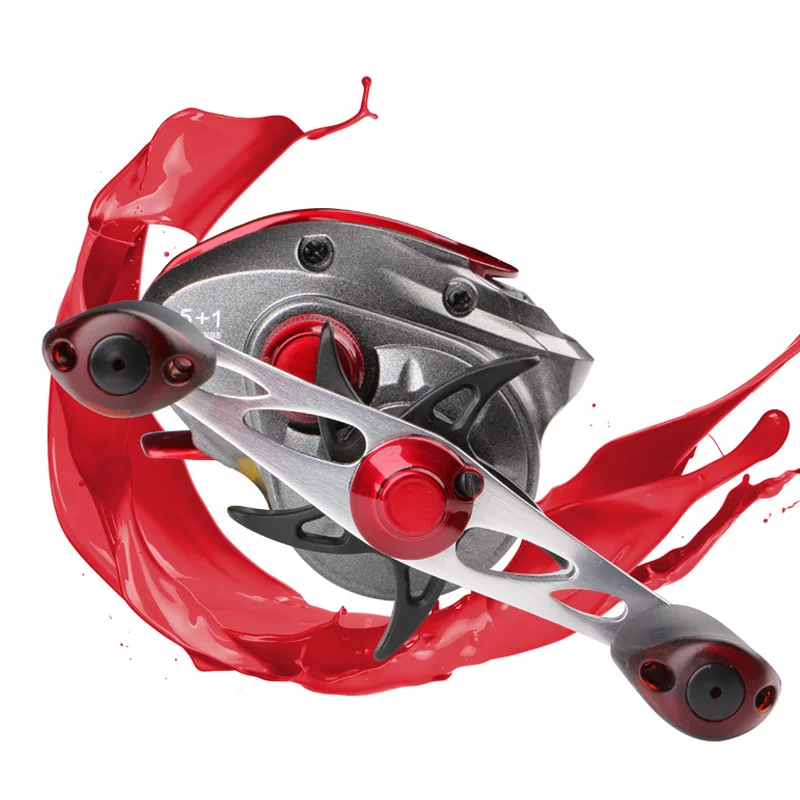 Rueda de baitcasting de alto rendimiento, rodamientos de bolas 5 + 1, 6,1: 1, alta relación de engranaje, herramienta de pesca perfecta para caña de distancia - imagen 2