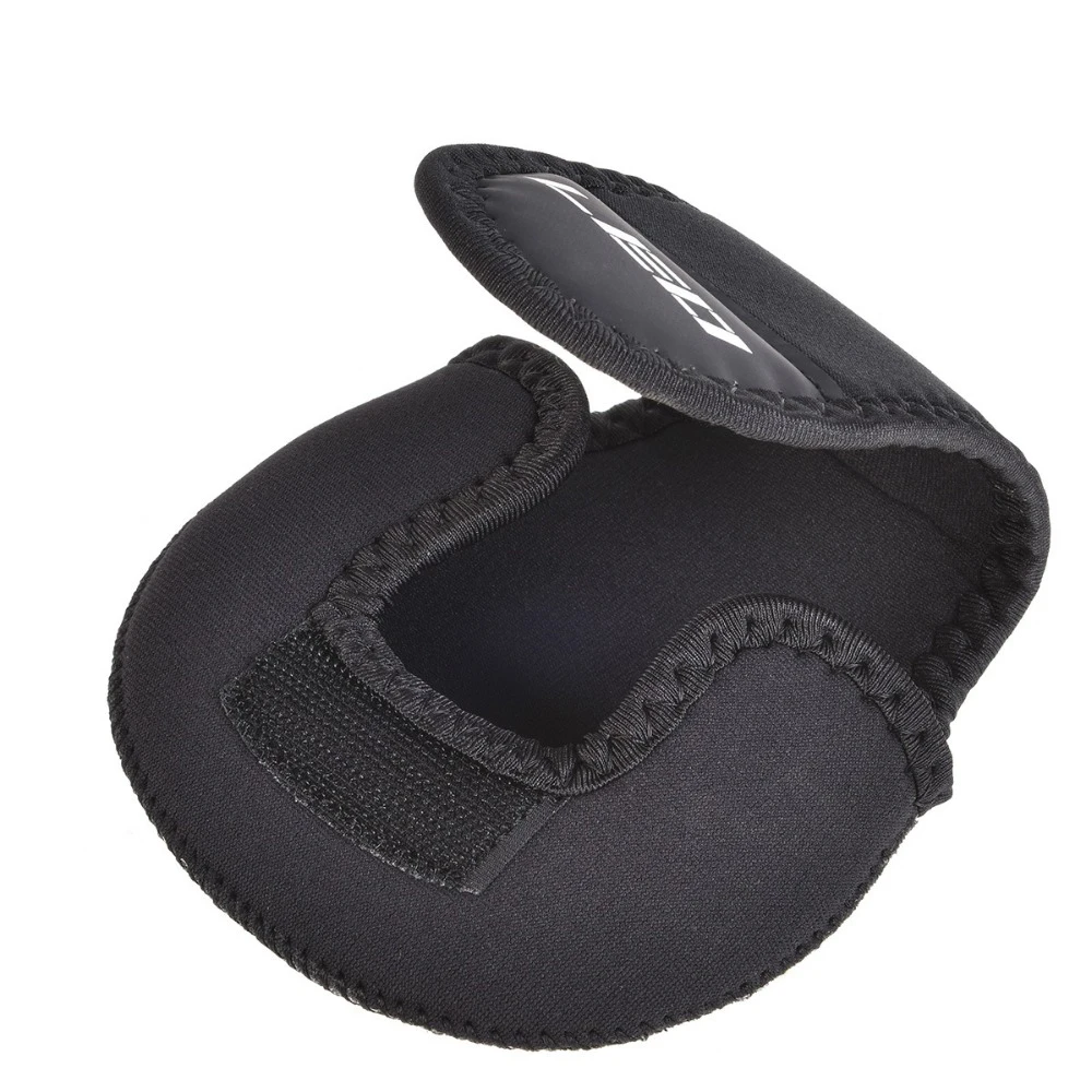 Bolsa para carrete giratorio de pesca, cubierta suave negra de protección, bolsa de almacenamiento para carrete de pesca, caja de aparejos de pesca - imagen 3