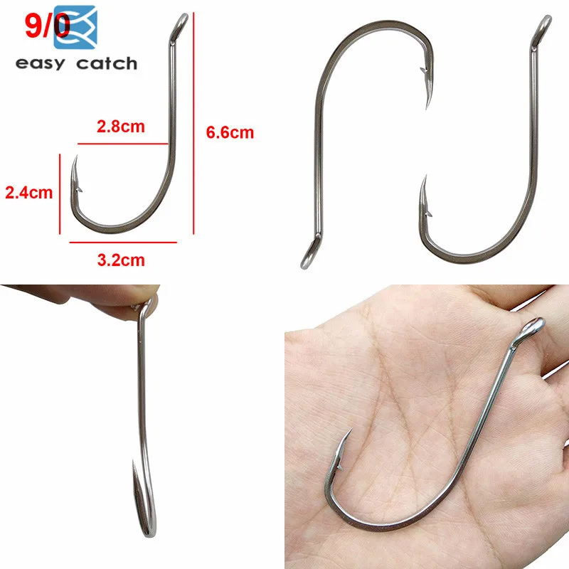 Easy Catch-anzuelos de pesca de pulpo de caña larga blanca de acero inoxidable 100, tamaño 92554, 1/0, 2/0, 3/0, 4/0, 5/0, 6/0, 7/0, 8/0, 9/0, unidades - imagen 4