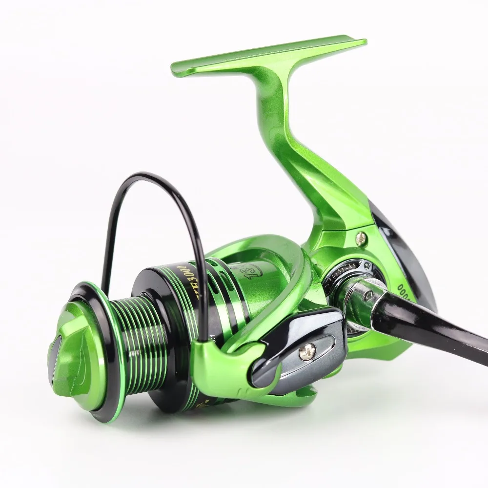 Carrete de pesca 13 + 1 BB 5,5: 1, alimentador de peces de Metal completo, carretes giratorios, carrete de Baitcasting, cebo de roca marina, rueda caliente - imagen 4