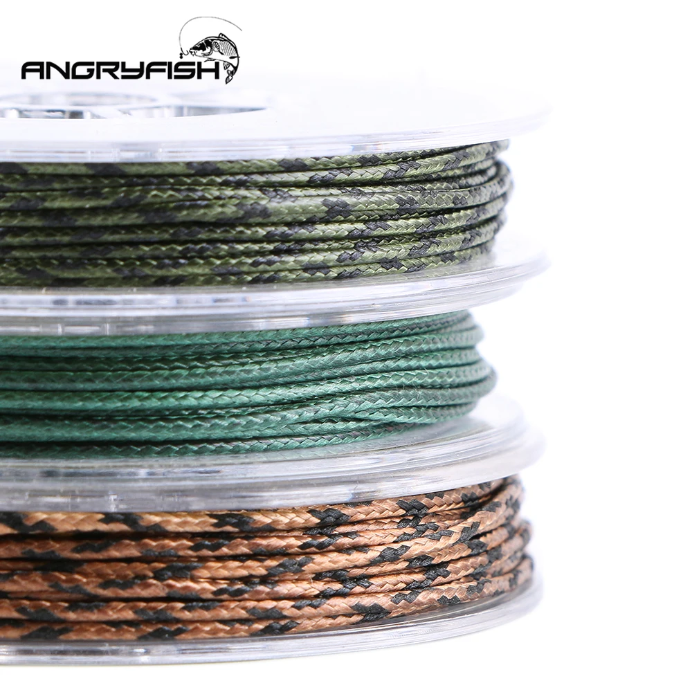 ANGRYFISH-sedal de pesca de carpa con núcleo de plomo, 10 metros para hacer aparejos de carpa, línea trenzada hundida, 25LB, 35LB, 45LB, 60LB - imagen 5