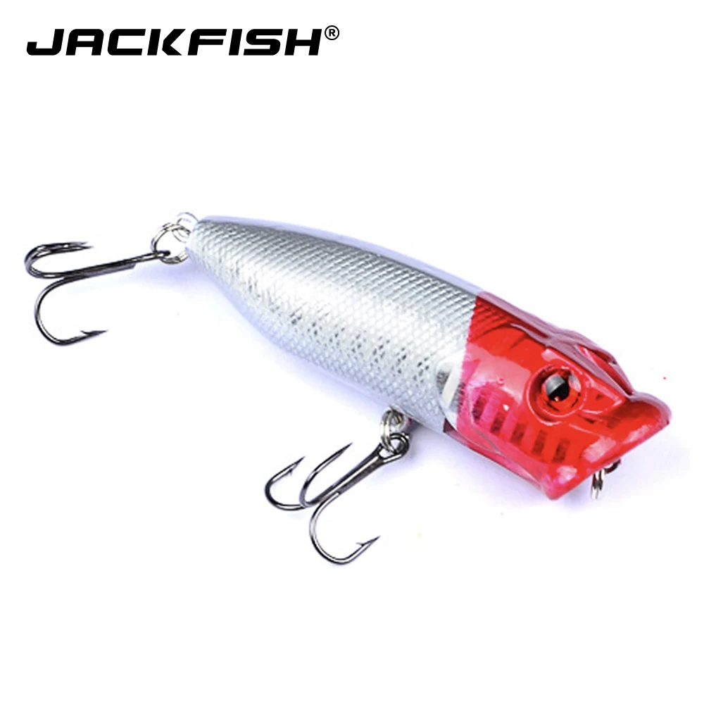 JACKFISH-señuelo duro con anzuelos, aparejos de pesca flotantes, crankbait, cebo Artificial de agua superior, 7cm/12g - imagen 4