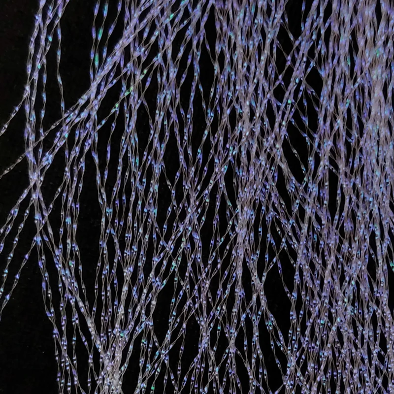 JK-oropel holográfico de Material brillante, anzuelo retorcido de Flashabou, Material de ayuda para la fabricación de señuelos, para pesca marina, Flash de cristal - imagen 3