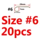 20pcs size 6
