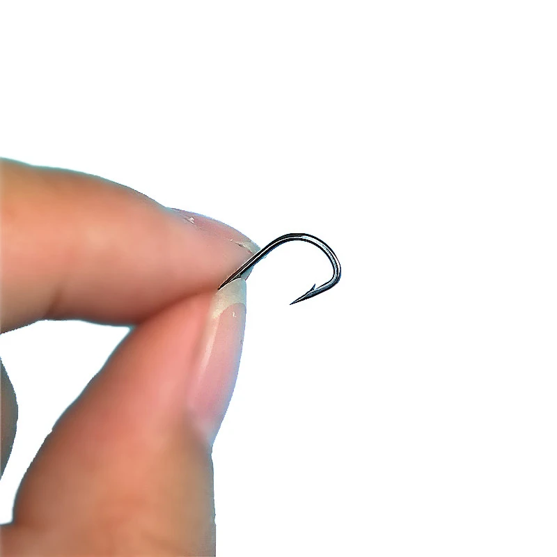 Pesca de carpa 1000 unids/lote Size1-Size14 anzuelos de pesca con punta de boca retorcida y púas planas de acero alto en carbono Anzol - imagen 2