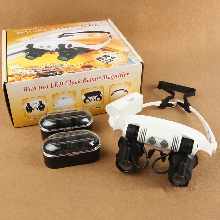 Lupa de cristal de gran aumento 10x 15x 20x 25x, gafas polarizadas para miopía con luz Led, herramientas para pesca nocturna - imagen 4