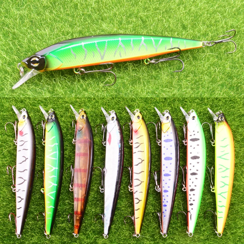 1 Uds 14cm 18,5g Topwater Wobblers ojos 3D señuelo de pesca Minnow cebo duro 3 anzuelos Crankbait aparejos de pesca flotantes - imagen 3