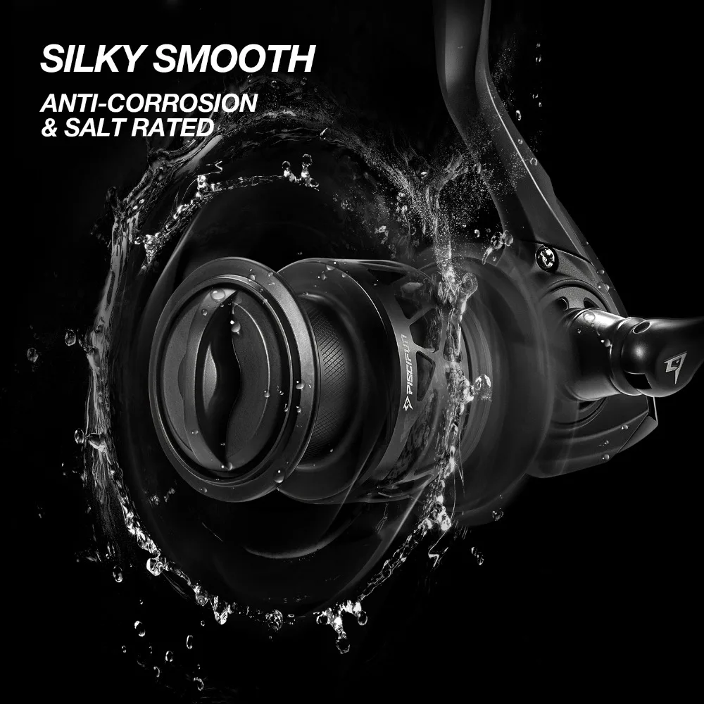 Piscifun-Bobina giratoria de carbono para pesca, carrete de agua salada con iluminación de 162g 5,2: 1/6,2: 1 ratio con engranaje 11 BB 1000 2000 3000 4000 - imagen 3