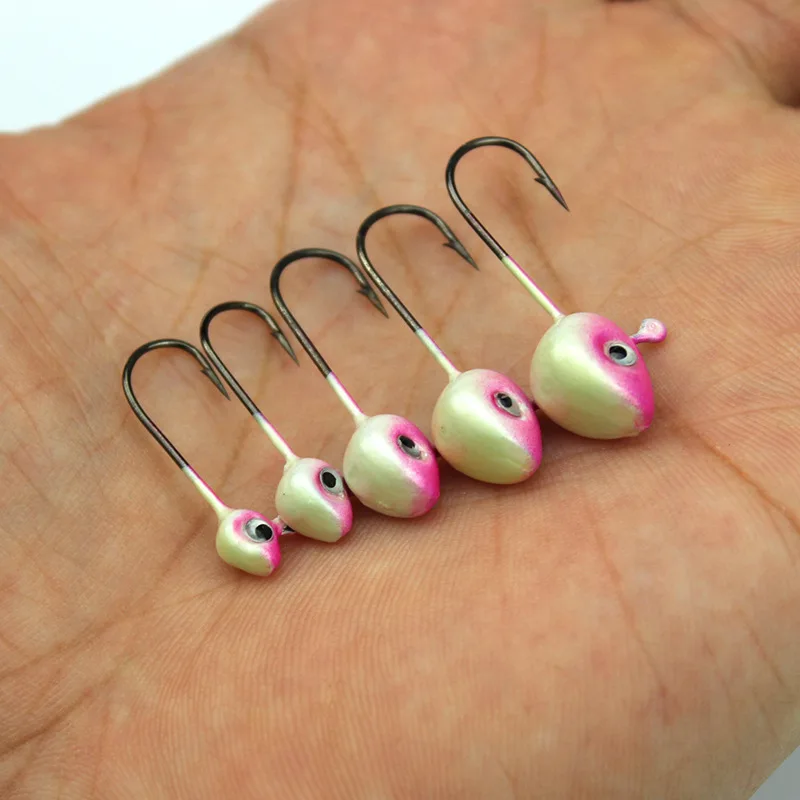 Plantilla de señuelo de pesca, anzuelo con cabeza de pez, 1g/2g/3g/4g/5g, Mini plantillas, señuelo Artificial que combina con gusanos - imagen 2