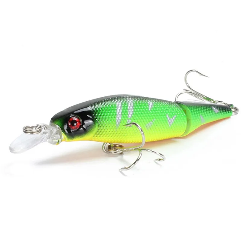 Señuelos de Pesca de Lucio Wobblers, secciones multiarticuladas, cebo Crankbait, pez falso, pececillos artificiales, aparejos de pesca, 7,7g, 9,5 cm, 1 pieza