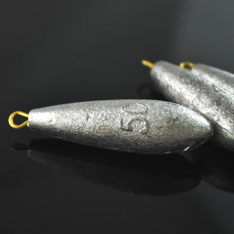 MNFT 40 unids/caja tamaño de peso 10g/20g/30g/40g/50g combinación de plomo de pesca anillo de cobre gota de agua aparejos de pesca de peso de plomo - imagen 3