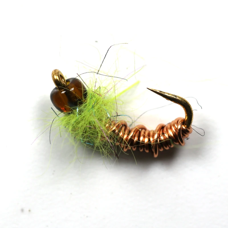 Bimoo-SEÑUELOS de pesca con mosca, 12 unidades, color negro, rojo y dorado - imagen 4