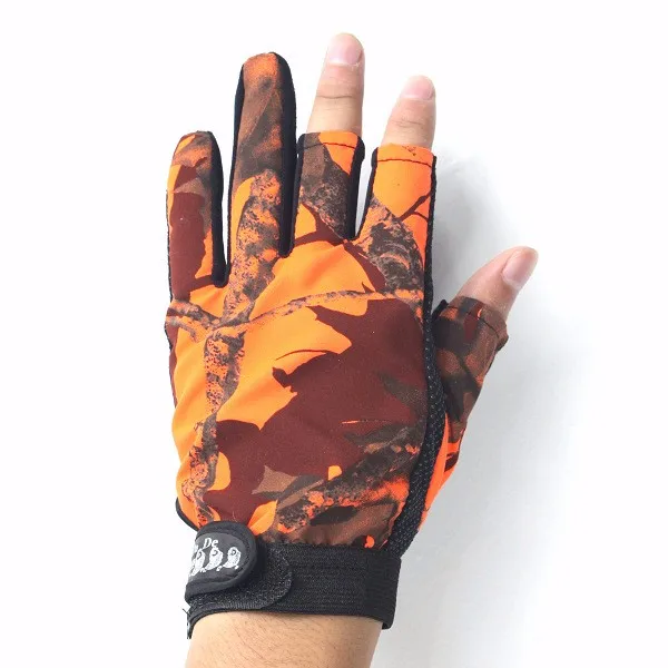 Guantes de pesca de camuflaje, medio dedo, tres y cinco dedos, corte profesional, señuelo nocturno, antideslizante - imagen 3