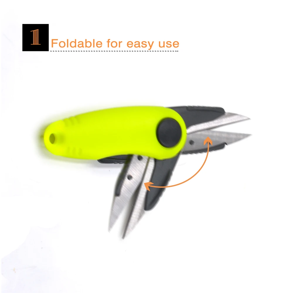 MNFT-sedal de pesca plegable de acero inoxidable en forma de camarón, cortaúñas, tijera de pesca, uso de peces, accesorios, herramienta para atar moscas - imagen 3