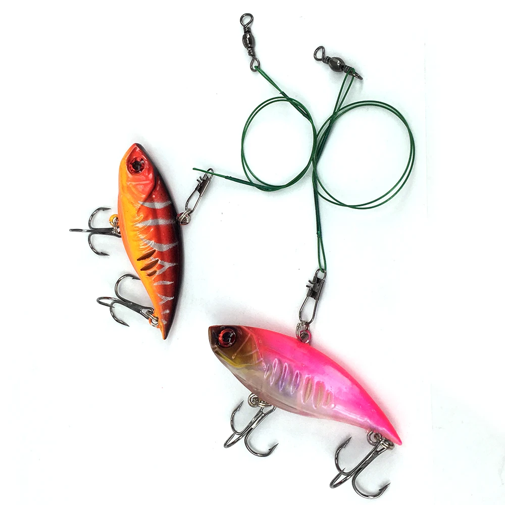 Hilo de pescar de 15cm, 20cm y 25cm, líder de alambre de acero con accesorio de pesca giratorio, Correa Olta Leadcore, 60 unids/lote - imagen 5