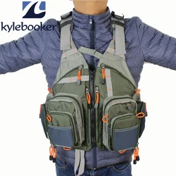 Chaleco fly fishing malla transpirable secado rápido ajustable