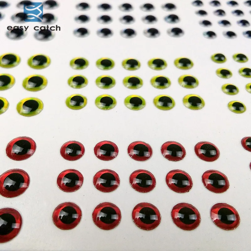 Easy Catch-señuelo de pesca 3D, Ojos de colores mezclados, Material de atado de moscas, ojo holográfico, accesorios de pesca DIY, pegatina, 183 unids/set - imagen 2